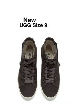 New UGG Women's Blaney Crystals Hi-Top Trainers - Chocolate Size 9⭐️⭐️⭐️⭐️